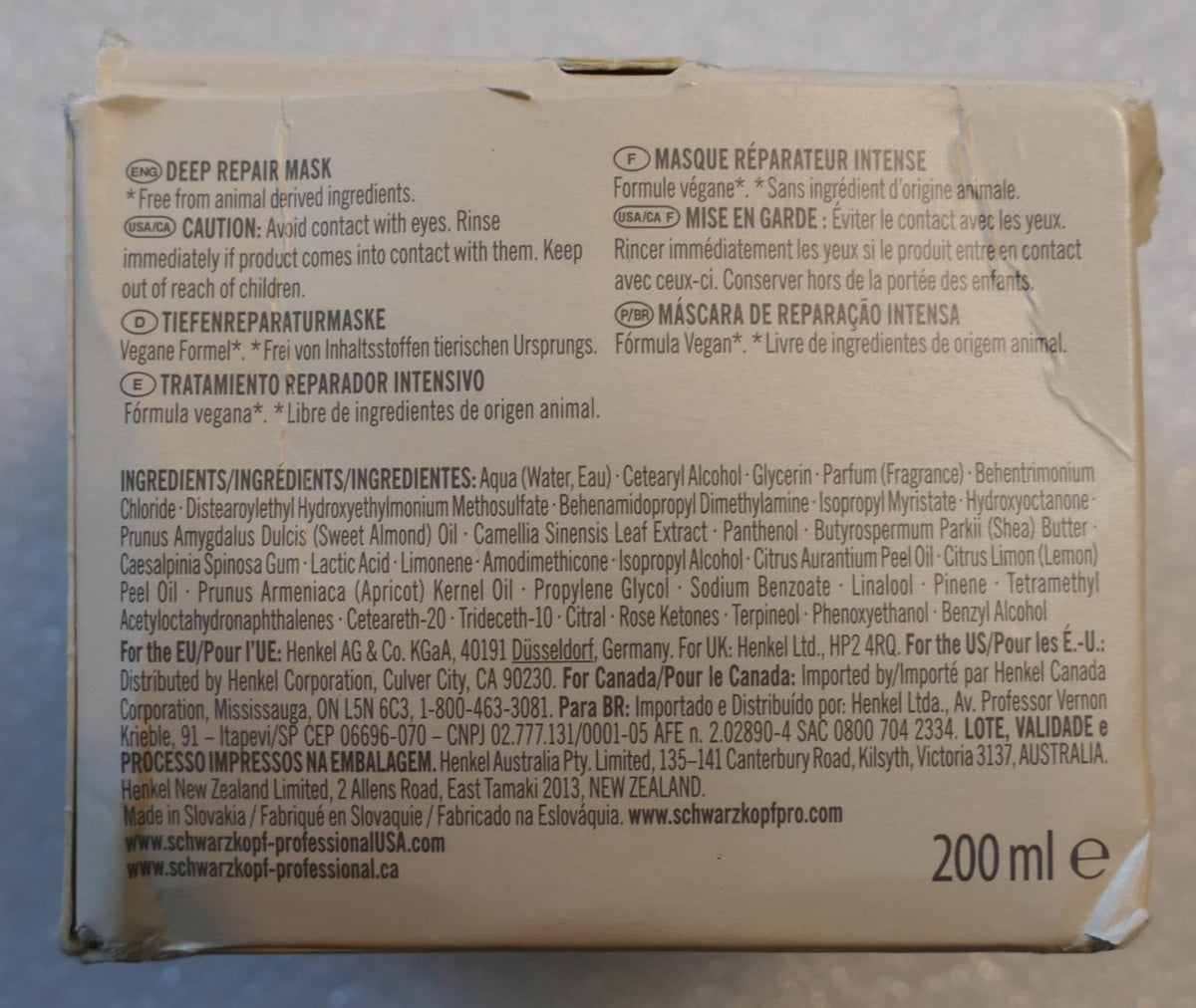 Schwarzkopf BlondMe Deep Repair Hair Mask - Bonding & Damage Recovery, 6.7 oz