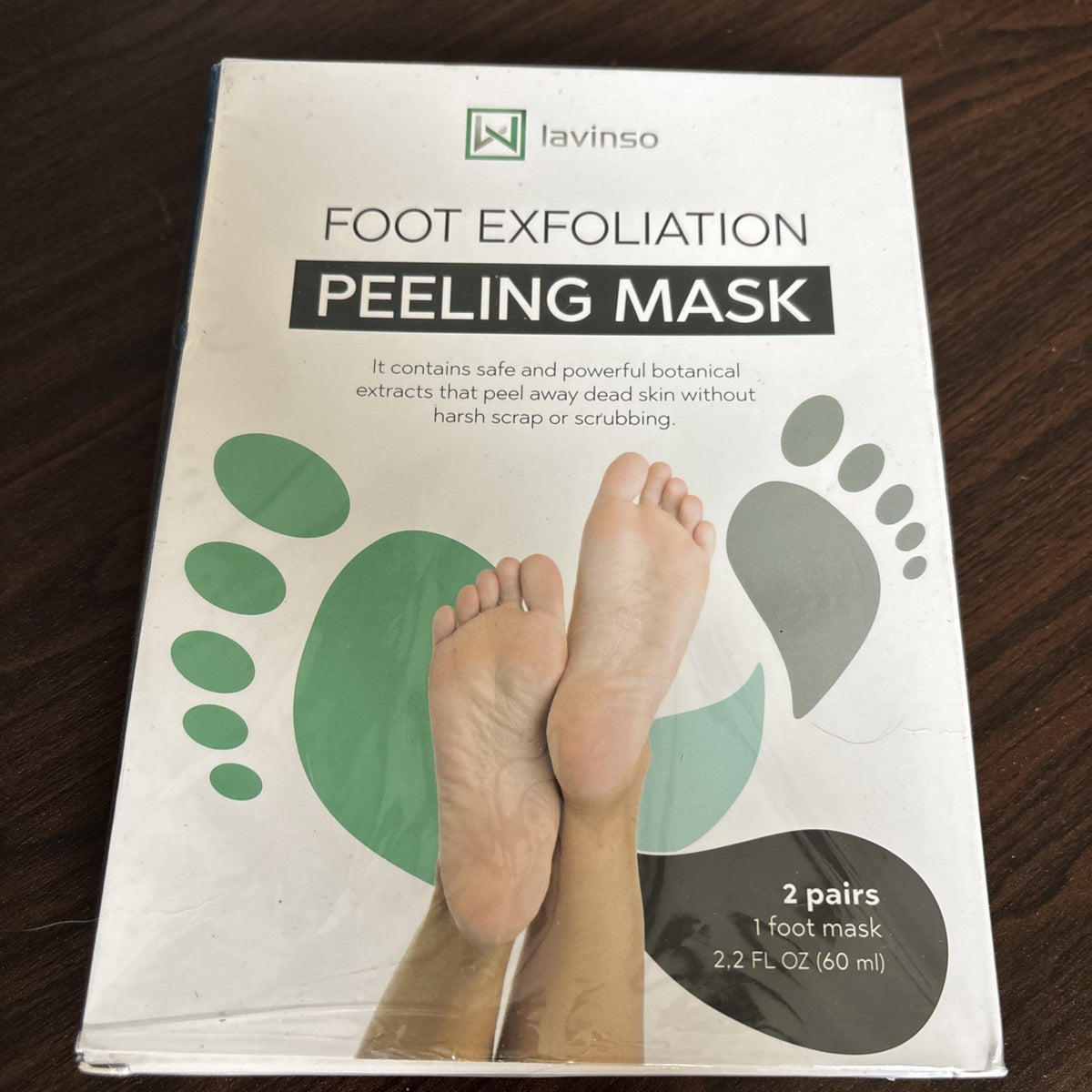 Foot Peel Mask for Dry Cracked Feet – 2 Pack