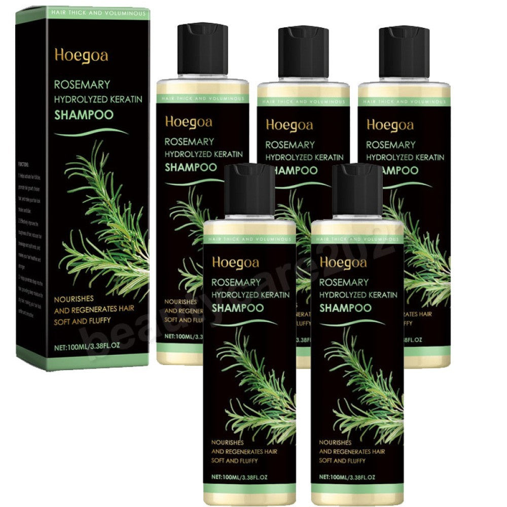 Organic Rosemary Hair Growth Shampoo with Hydrolyzed Keratin - Thicker, Stronger Hair