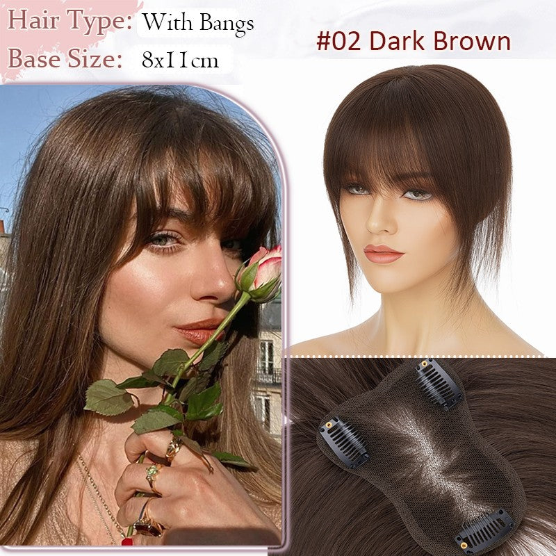 Women Clip-in Hairpiece for Hair Loss & Volume - 100% Remy Human Hair