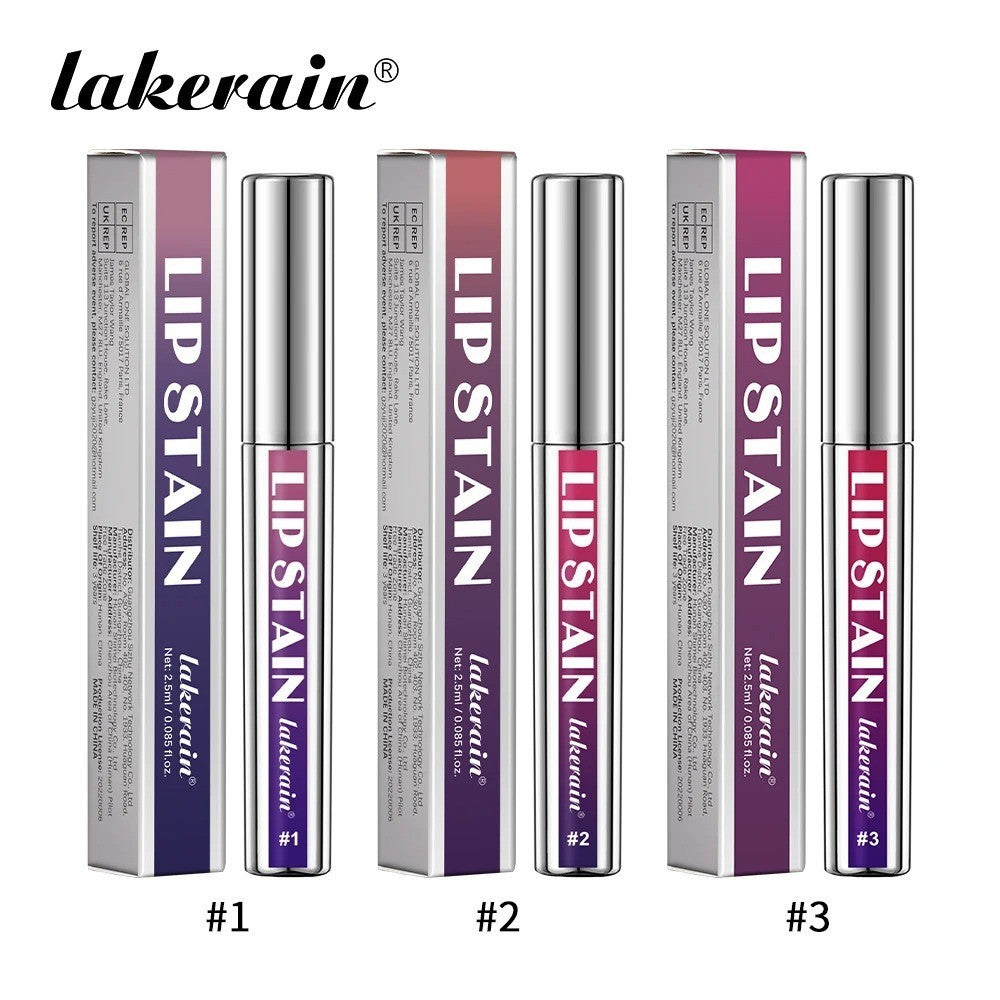 Long-Lasting Waterproof Lip Stain - Transfer-Proof Lip Tint with 3 Colors