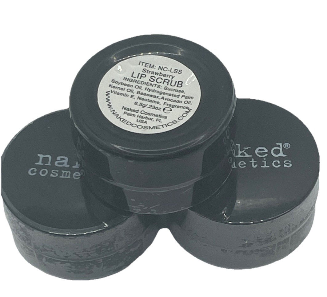 Naked Cosmetics Strawberry Lip Scrub - 3 Travel Sizes