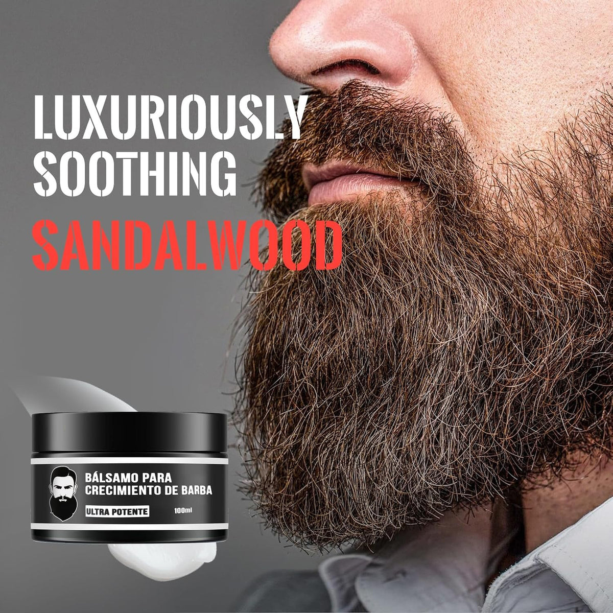 Men's Beard Growth Stimulator - Fuller, Thicker Beard Support