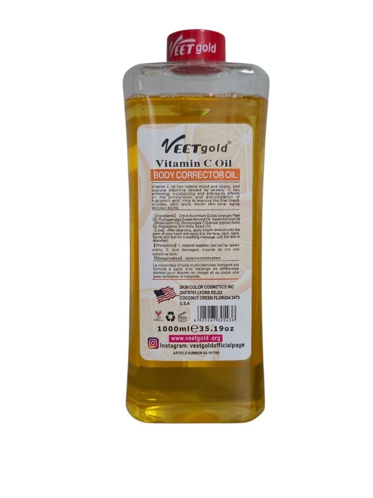 Veet Gold Vitamin C Body & Face Brightening Oil SPF 15 - Glow & Correct