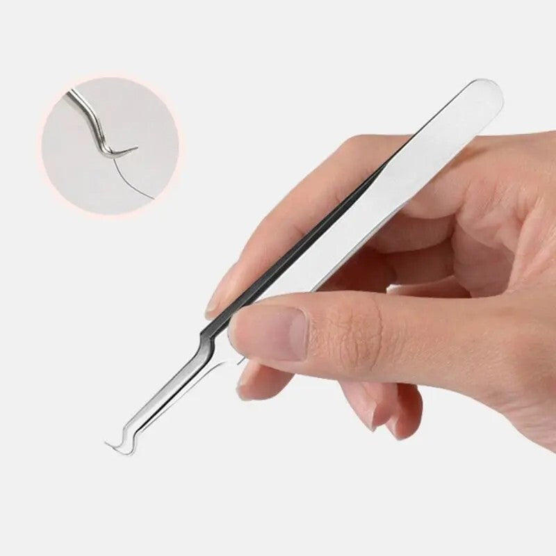 Blackhead Remover Tweezers - Curved Pimple & Acne Extraction Tool