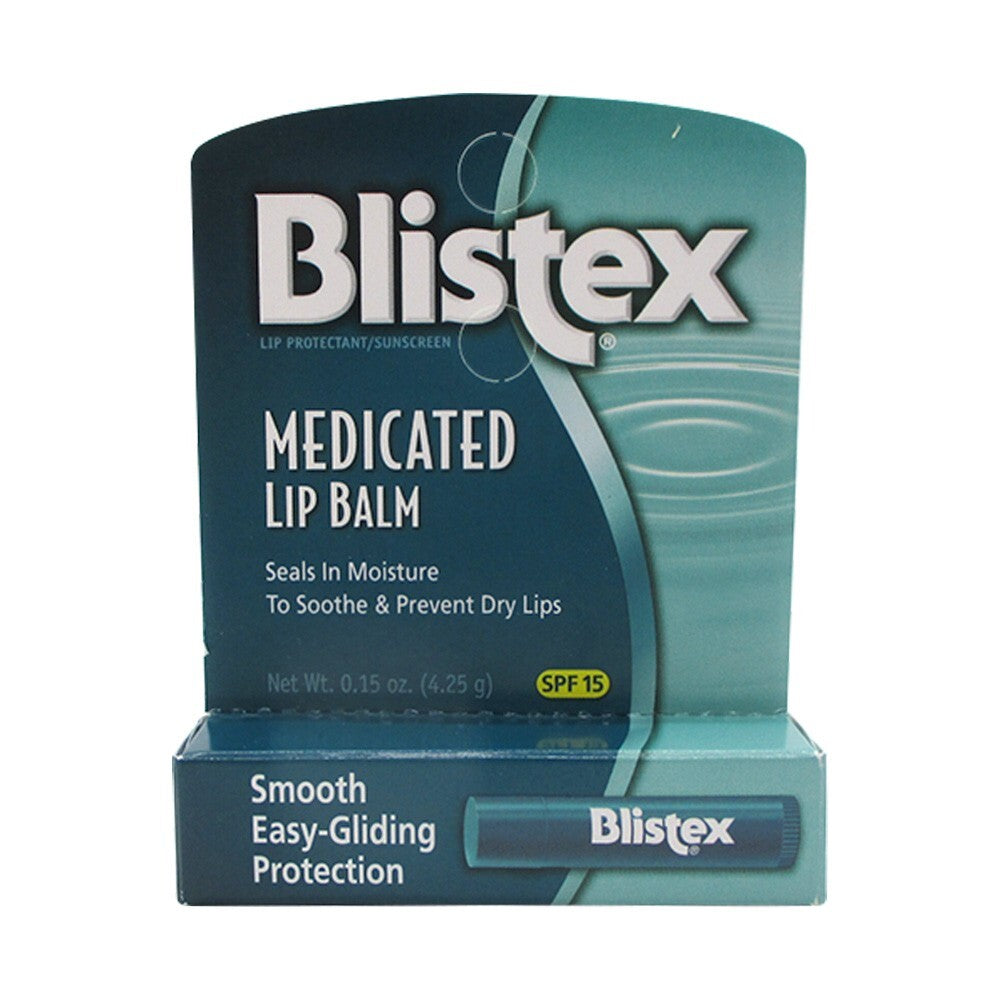 Medicated Lip Balm SPF 15 - 4 Pack for Dry and Chapped Lips