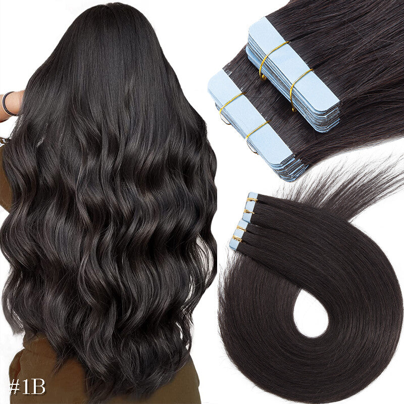 Double Sided Hair Extension Tape 40PCS Thick Remy Human Hair Skin Weft
