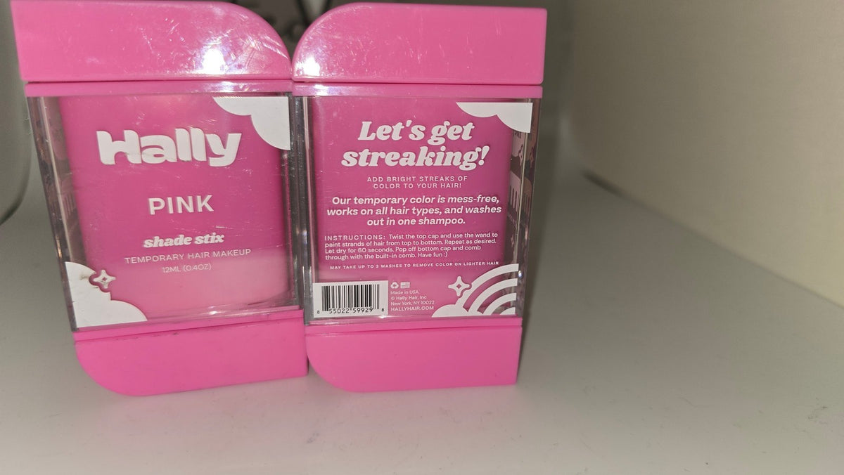 Temporary Hair Color Chalk Stix 2-Pack - Pink with Built-In Comb