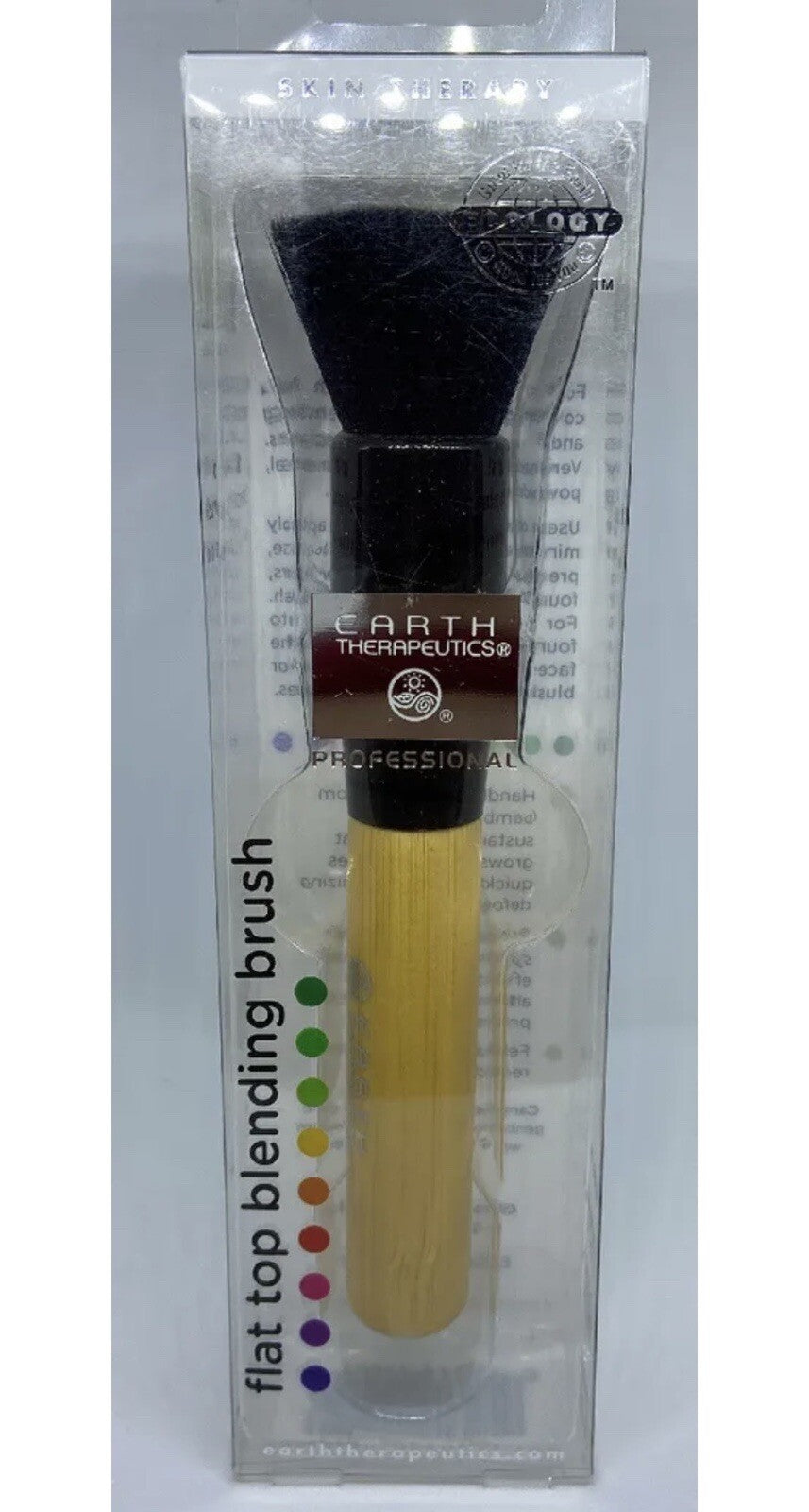 Earth Therapeutics Bamboo Flat Top Makeup Brush for Blending