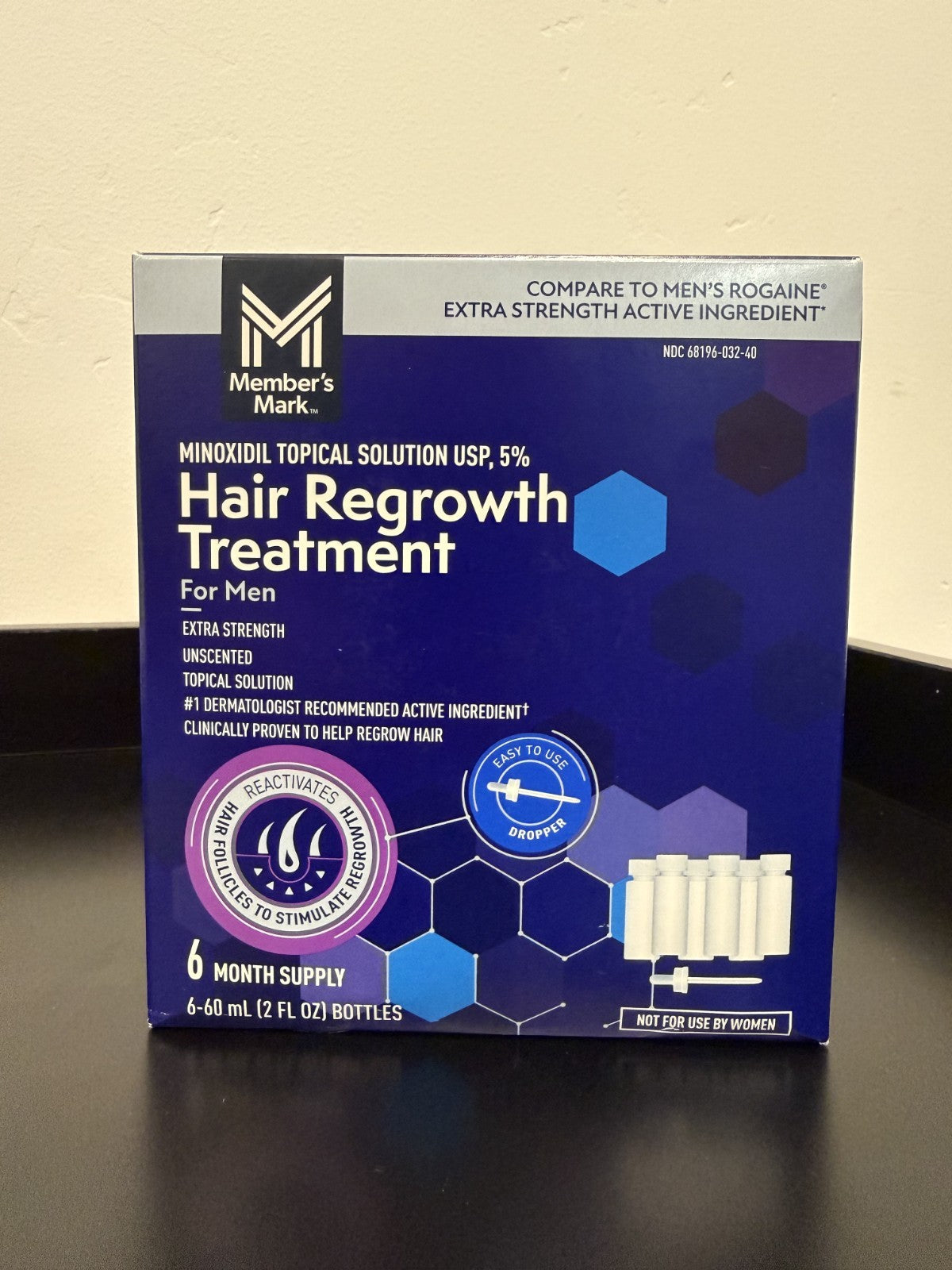 Minoxidil 5% Hair Regrowth Treatment for Men - 6 Month Supply