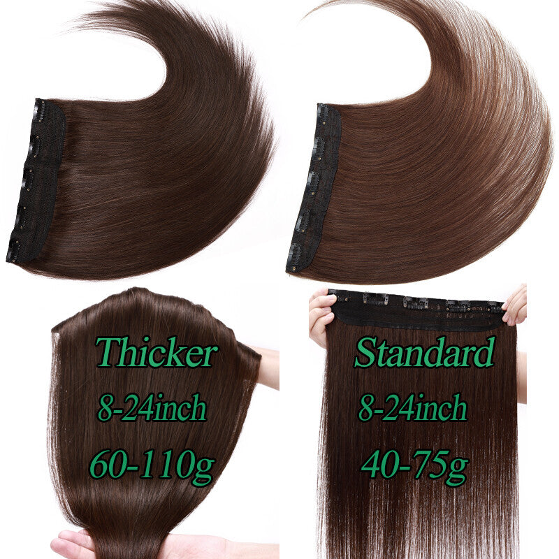 Clip-In Human Hair Extensions Thick & Full Head - Straight or Wavy