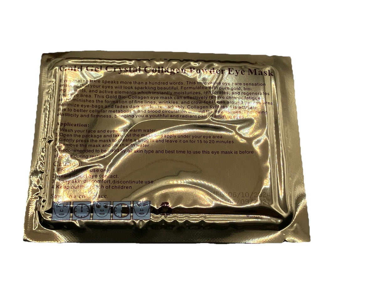 Gold Collagen Eye Gel Masks for Anti-Aging Under Eyes - 10 Pairs
