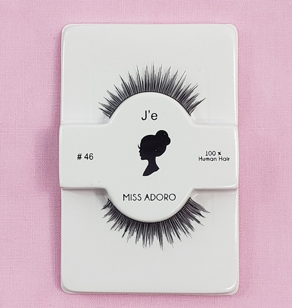 12 Pack False Eyelashes, NaturalTouch 100% Human Hair, Style 46