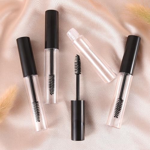 4-Pack Empty 10ml Mascara Tubes with Wands – Refillable Eyelash Containers