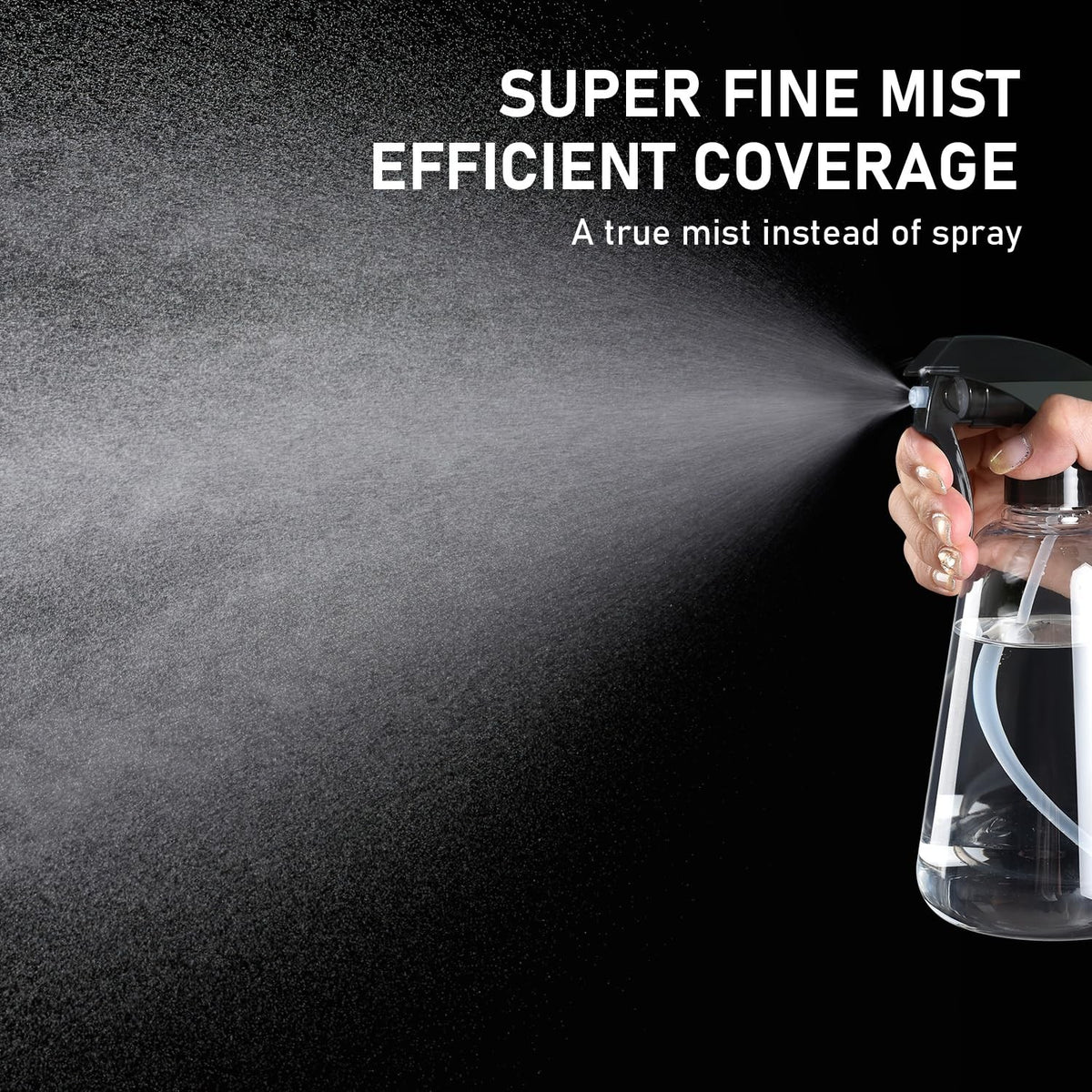 16oz Fine Mist Spray Bottle Pack for Gardening, Hair & Cleaning