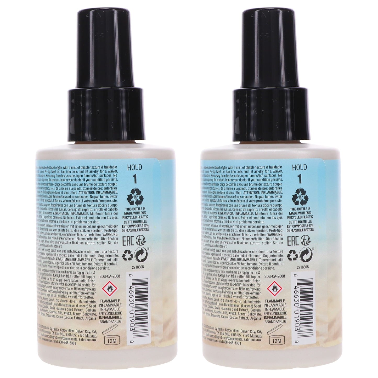 Beach Texturizing Spray - Sea Salt Hair Spray for Tousled Waves 4.2 oz 2 Pack