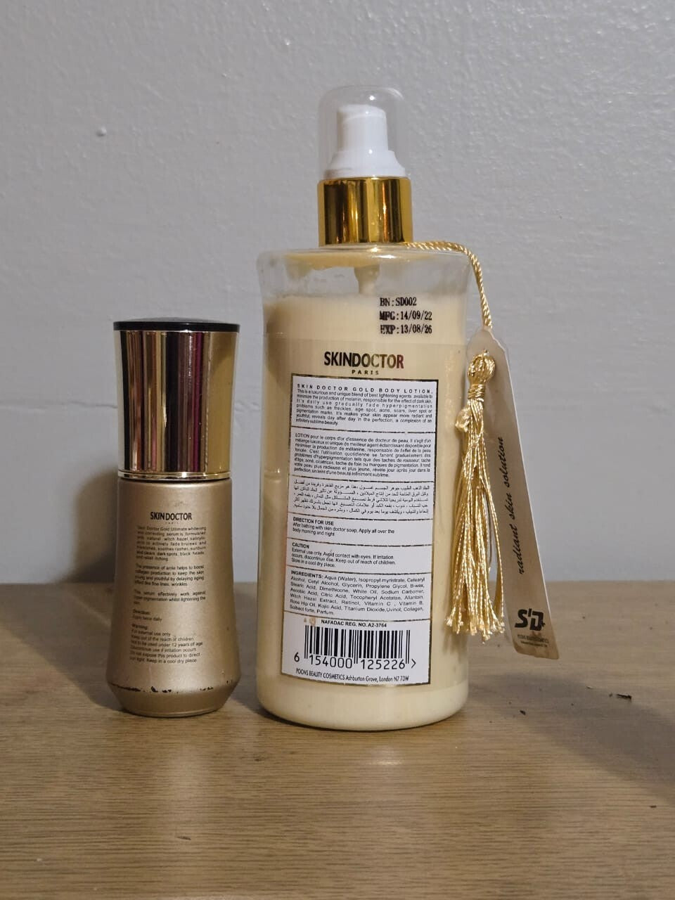Whitening Face Lotion Serum - Skin Doctor Gold Face Cream for Brightening