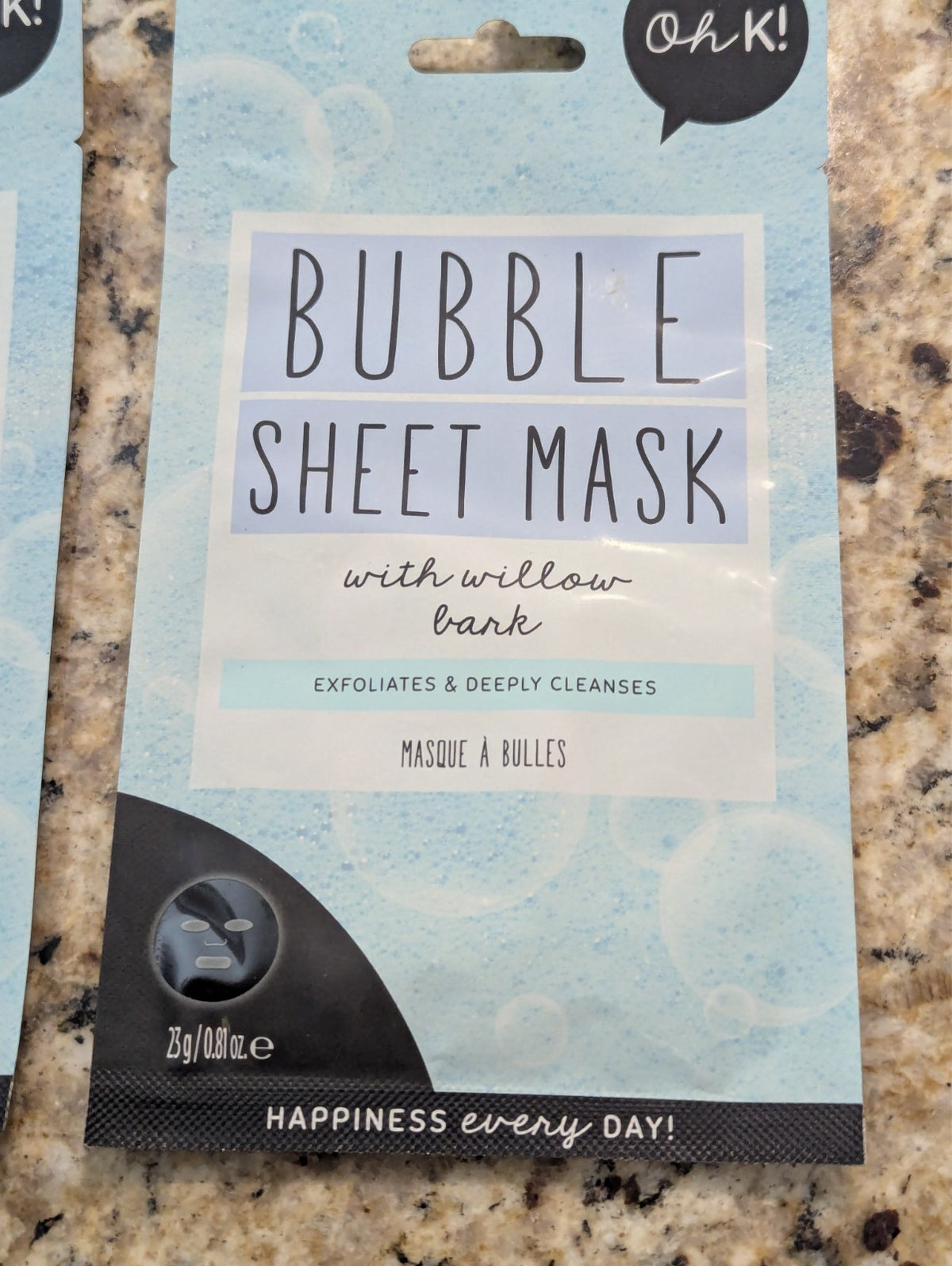 Bubble Sheet Mask with Willow Bark Facial Exfoliates 2 Pack