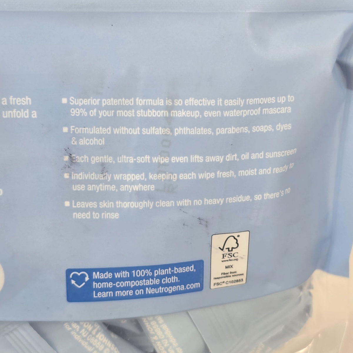 Neutrogena Makeup Remover Wipes - Individually Wrapped Daily Face Wipes, 20 Pack