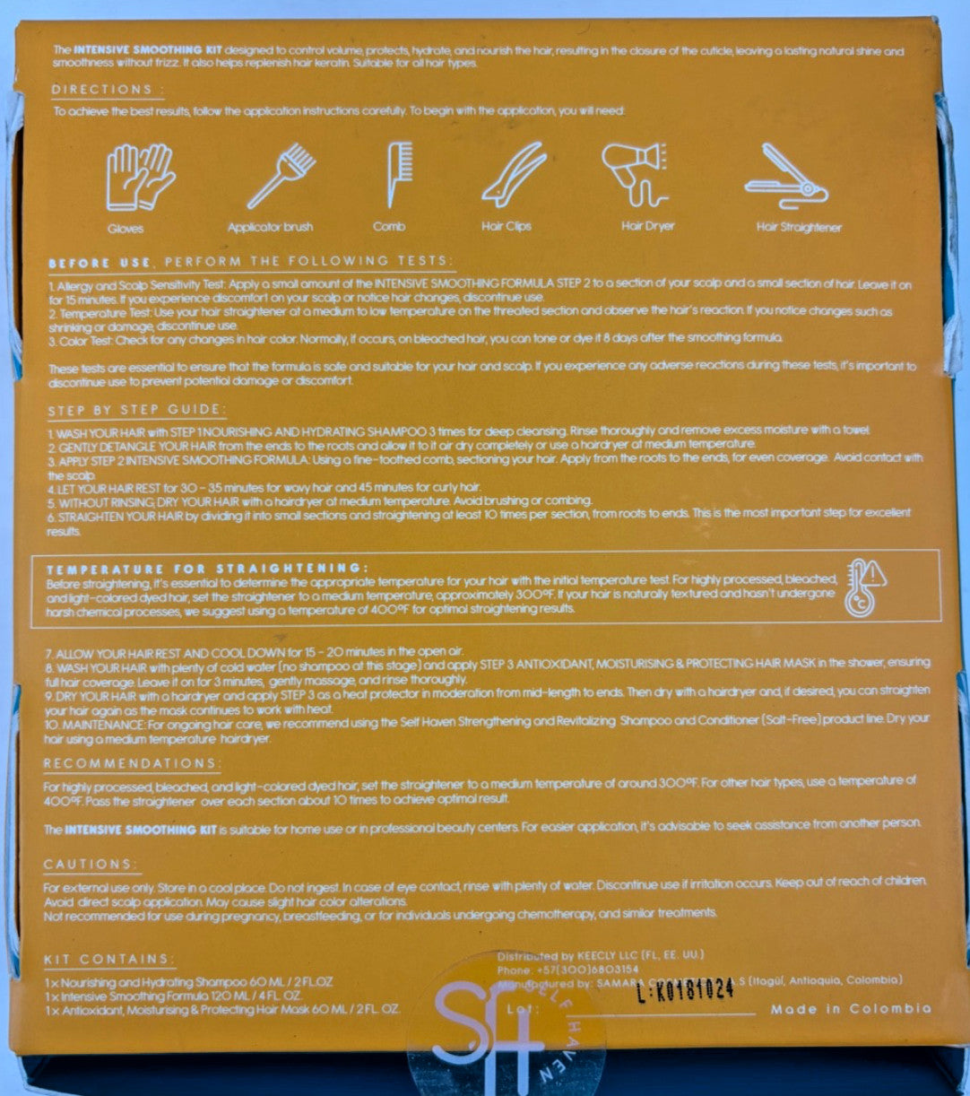 Self Heaven 3-Step Keratin Hair Treatment Kit for Frizz & Volume Control