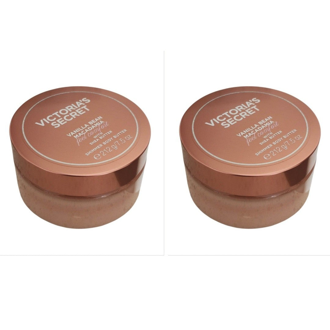 2 NEW VICTORIA'S SECRET Vanilla Bean Macadamia Shimmer Body Butter,
