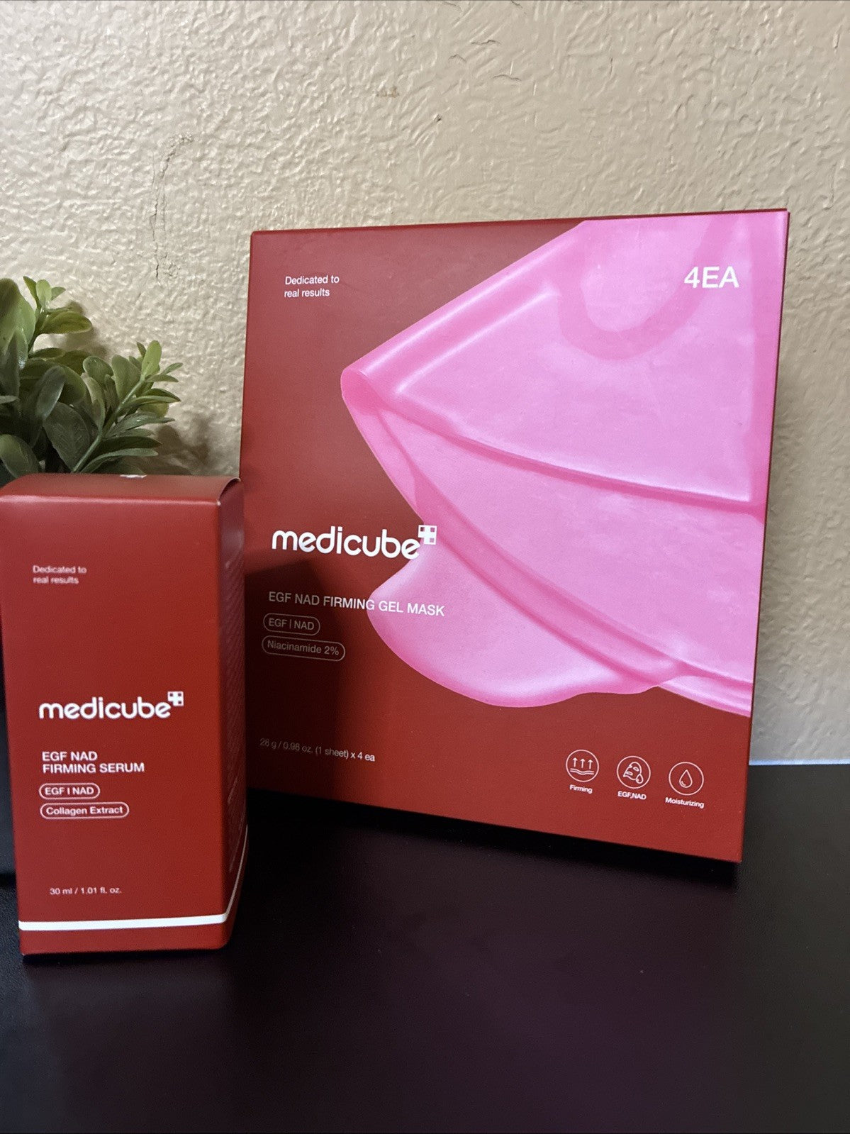 Medicube EGF NAD Firming Serum & Gel Mask Set - Anti-Aging Skincare 30ml + 4 Masks