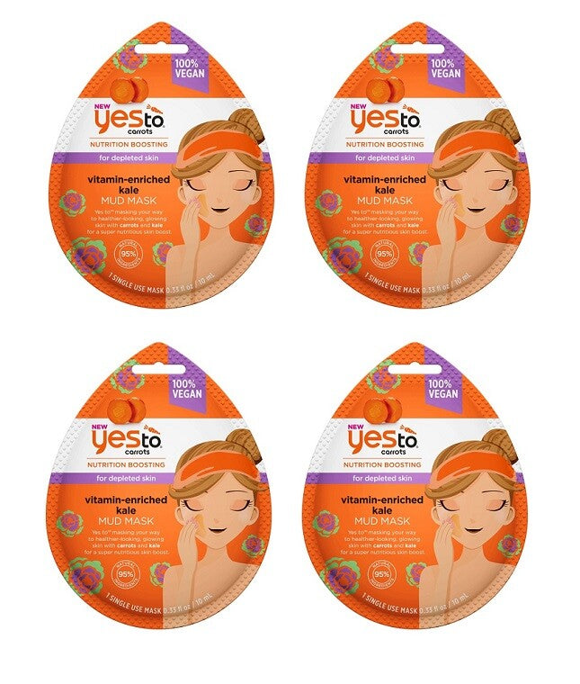 Kale Mud Mask Nutrition Boosting Vitamin Enriched Skin Care (4 Pack)