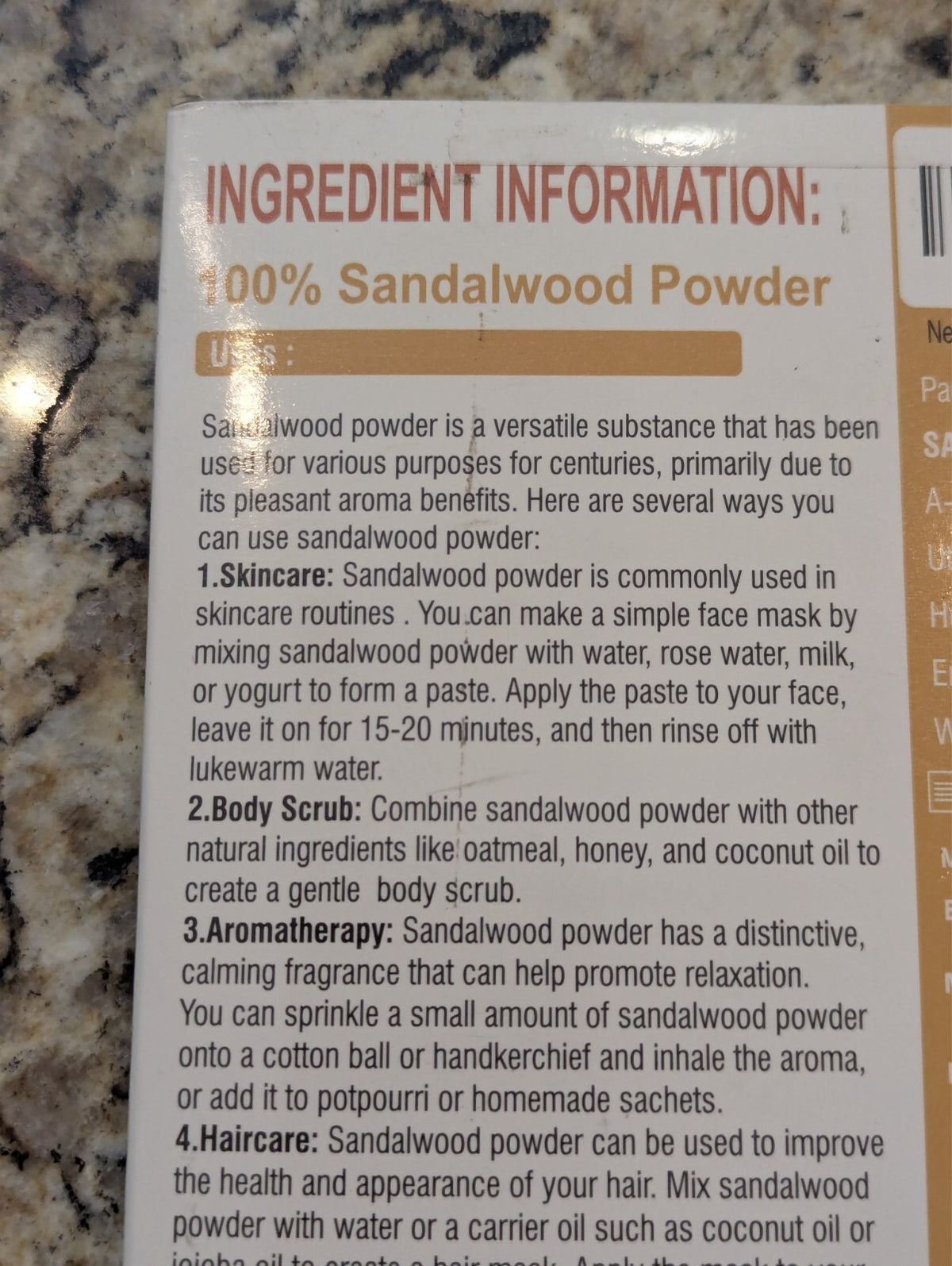 Sandalwood Powder for Face & Skin 3.5 oz