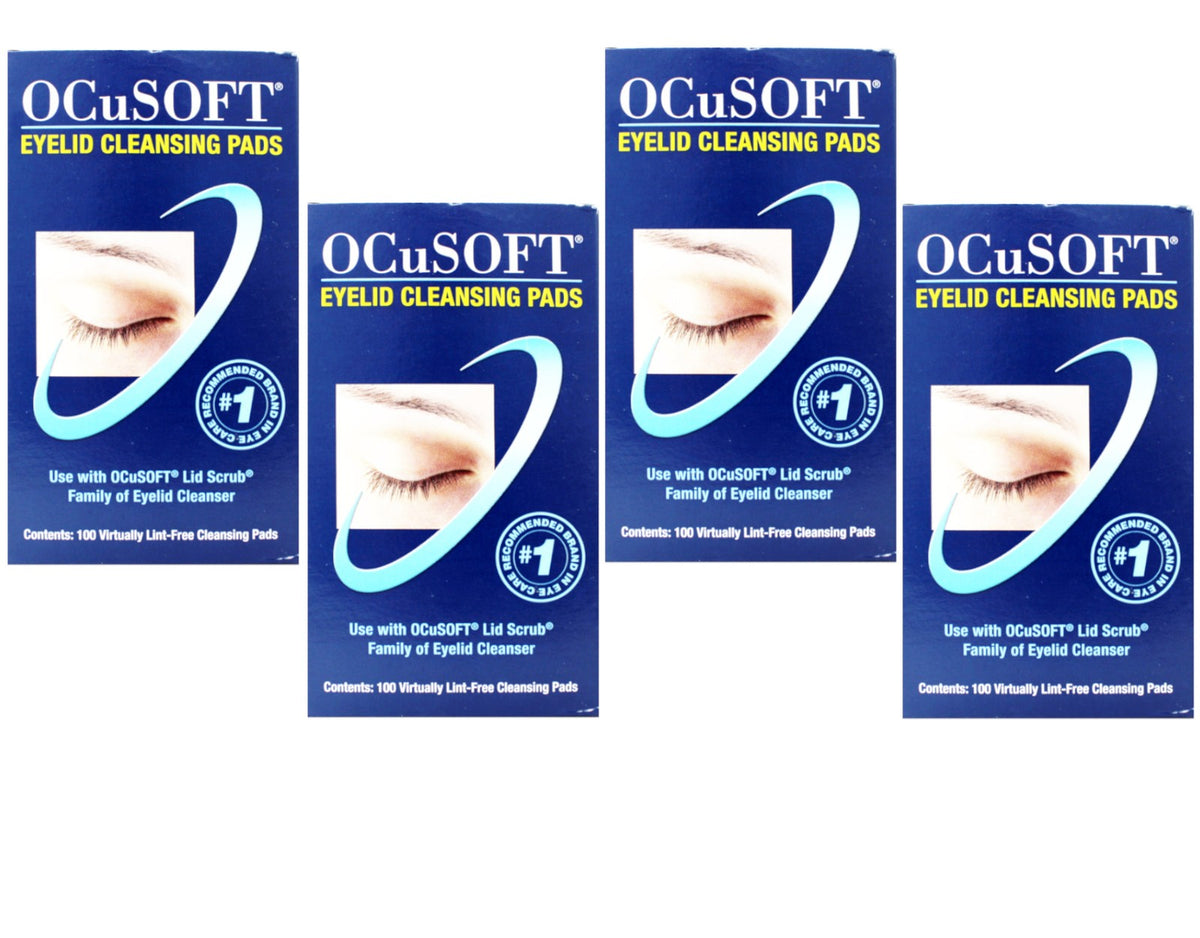 Eye Lid Cleansing Pads - 100 Count, 4 Pack for Eyelid Hygiene