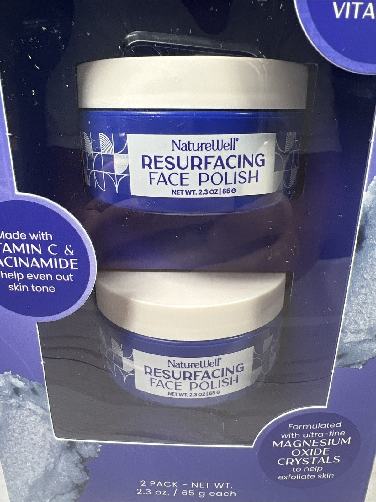 NatureWell Resurfacing Face Polish 2Pk Vitamin C Niacinadmide