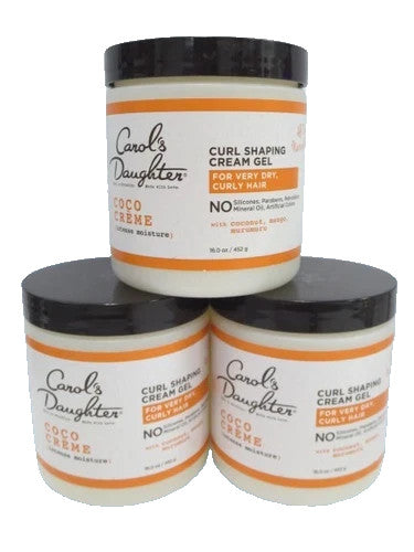 Carols Daughter Coco Creme Curl Shaping Gel for Very Dry Hair 16oz Pack of 3