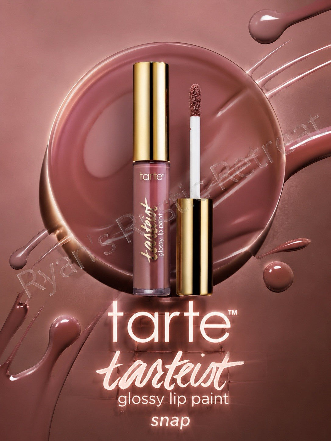 Lip Gloss - Tarteist Glossy Lip Paint in Snap Nude Mauve, High-Shine, Vegan Formula