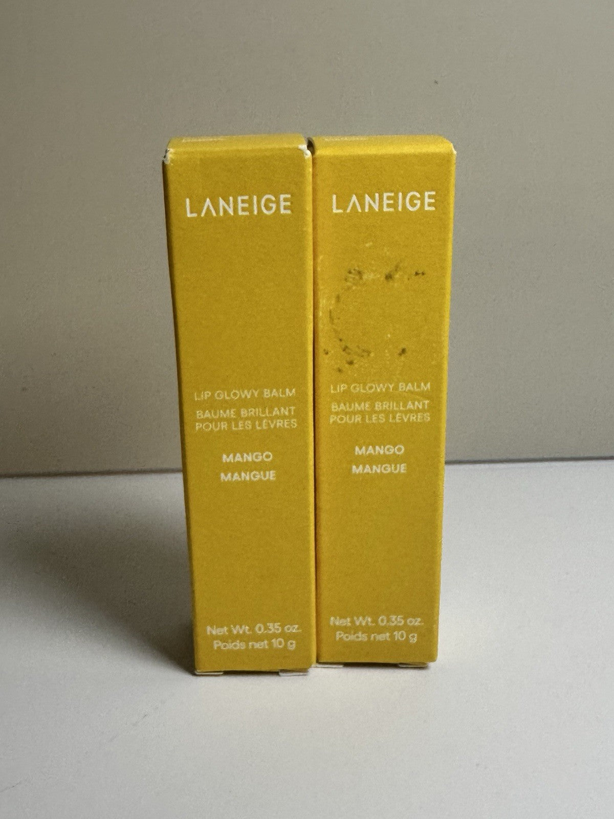 Lip Glowy Balm Mango Scent Lip Balm Set - 0.35 oz x 2 Boxes