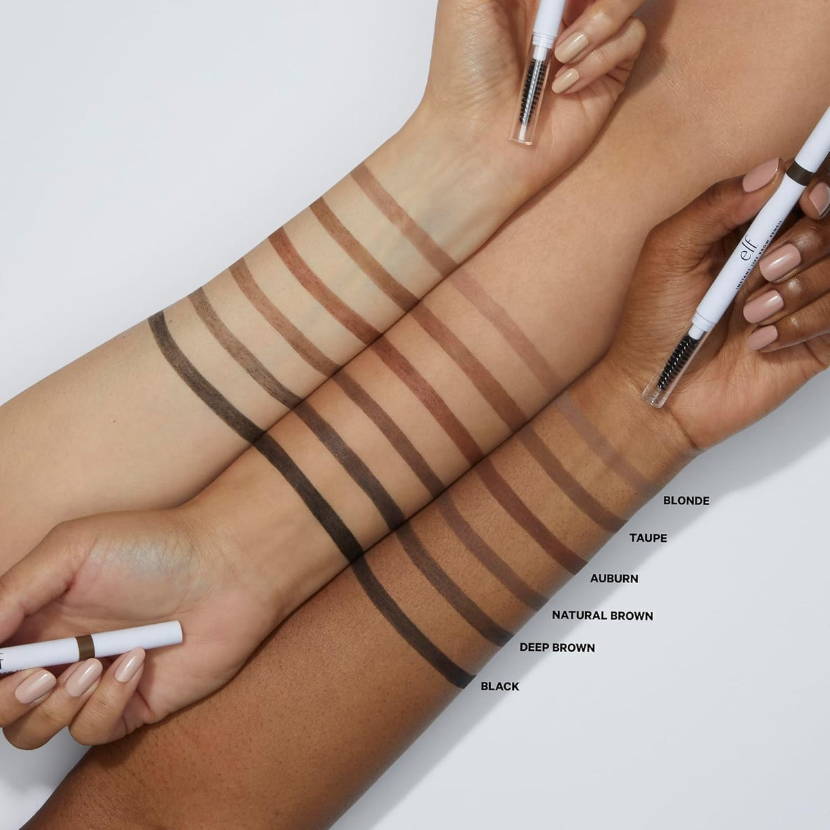 Light Blonde Brow Pencil with Spoolie & Clear Wax - Smudge-Proof, Dual-Ended