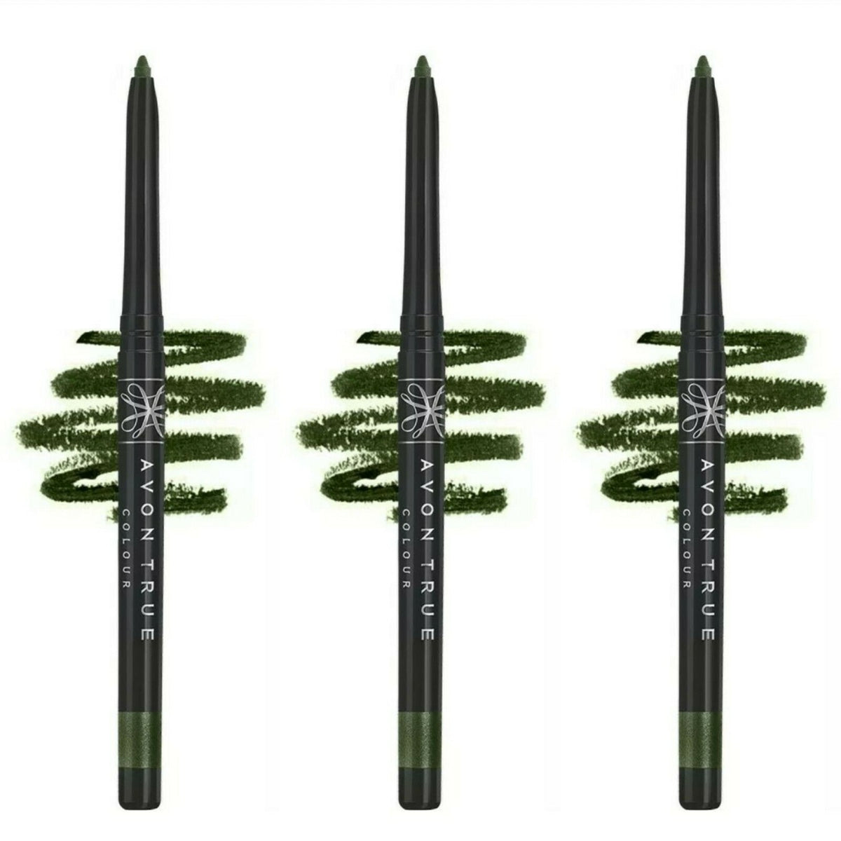 Set of 3 Eyeliner Pencils - Assorted Shades for Eye Makeup
