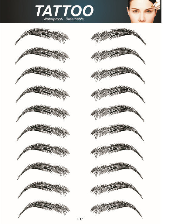 Waterproof Hair-Like Eyebrow Tattoo Stickers - Natural Microblading Effect, Reusable, 4D Texture
