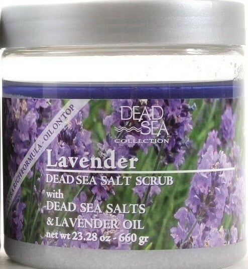 1 Dead Sea Lavender Salt Nurturing Scrub Exfoliates 23.28oz Jars