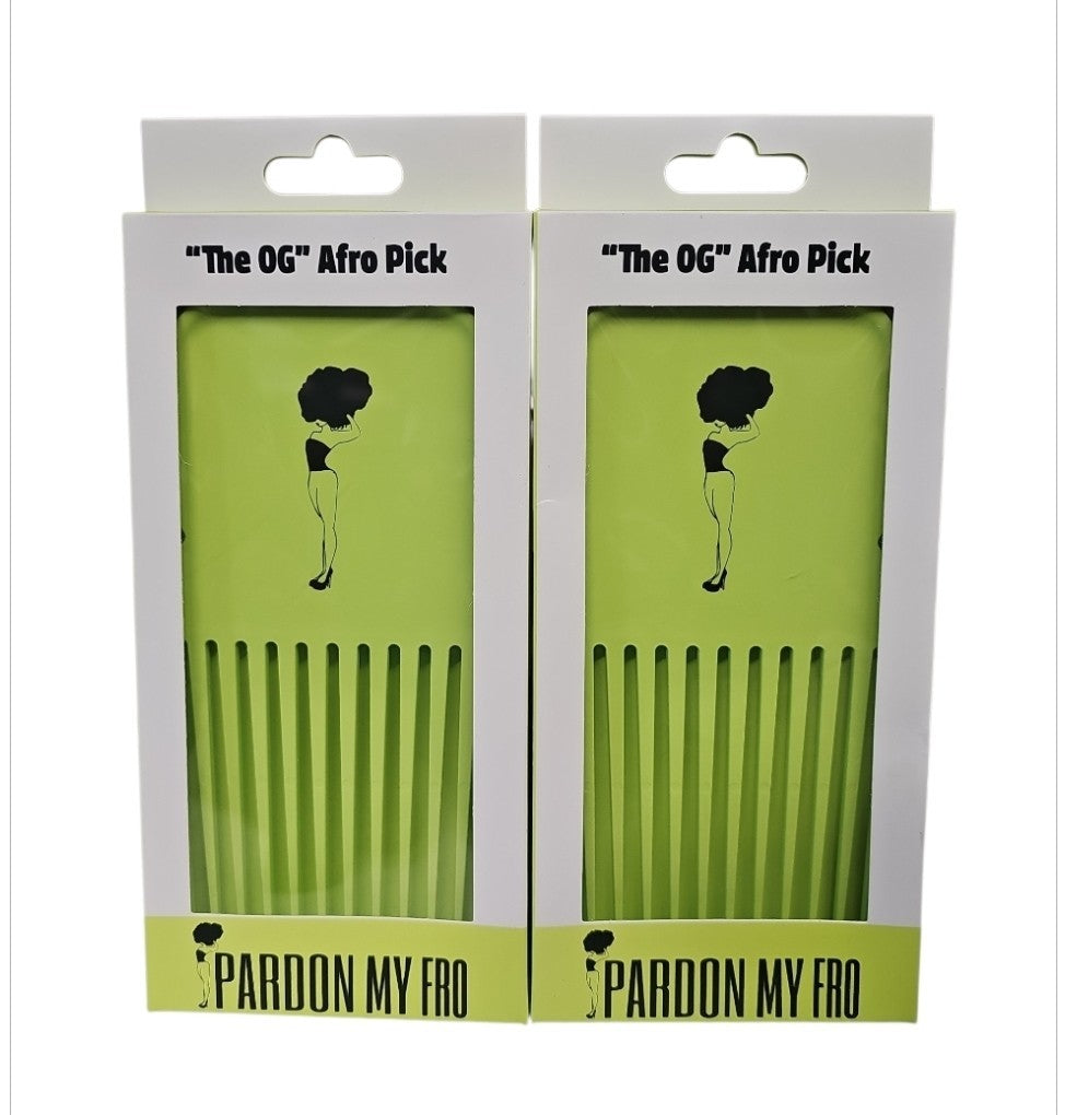 2 Pack Afro Hair Pick Detangler for Thick Textured Hair - 9.25 Inch