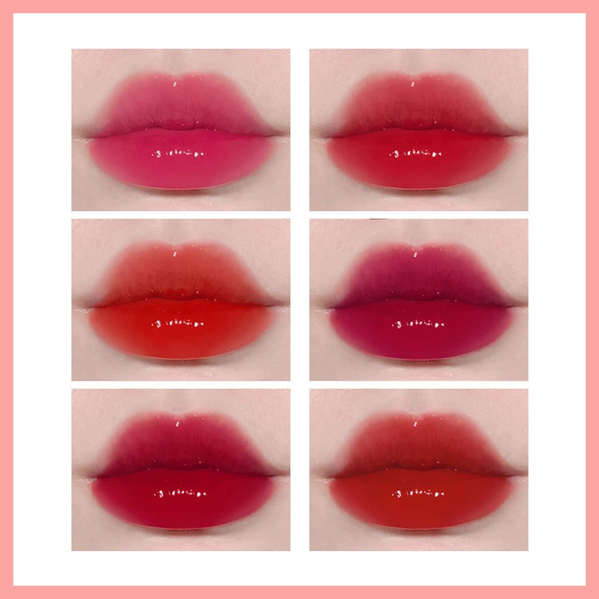 6-Color Lip Tint and Blush Set - Moisturizing Waterproof Long-Lasting Makeup