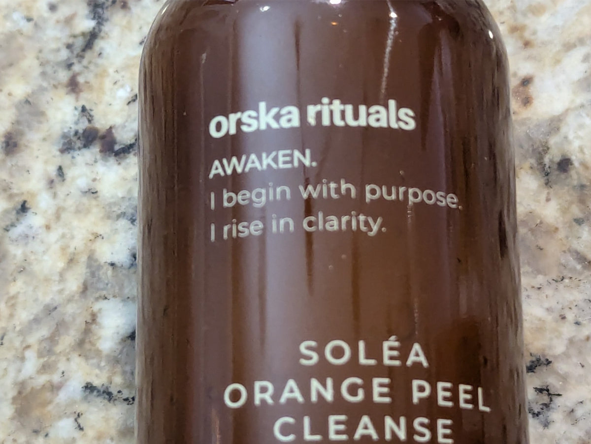 Orange Peel Skin Brightening Cleanser - 4 oz Natural Facial Scrub