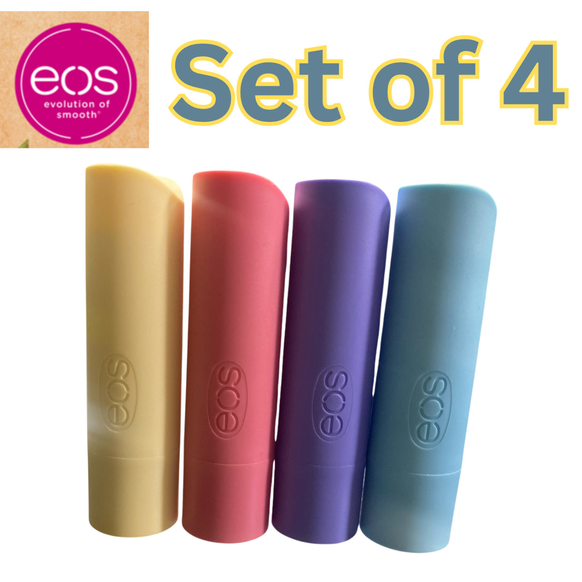 Moisturizing Lip Balm Set - Vanilla, Strawberry, Blackberry, Coconut - 4 Pack