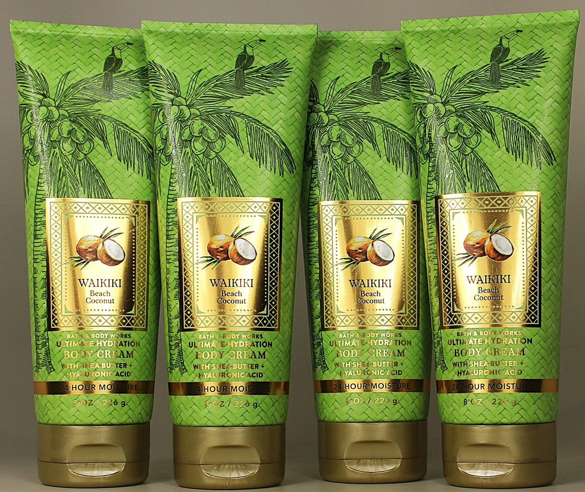 Waikiki Beach Coconut Body Cream Lotion 8oz - Pack of 4
