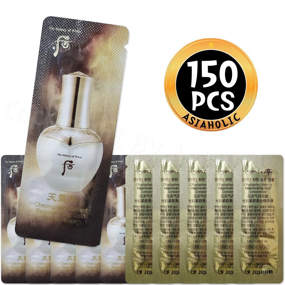 Gold Concentrate Serum for Face - Hydrating & Brightening, 150pcs 1ml Ampoules