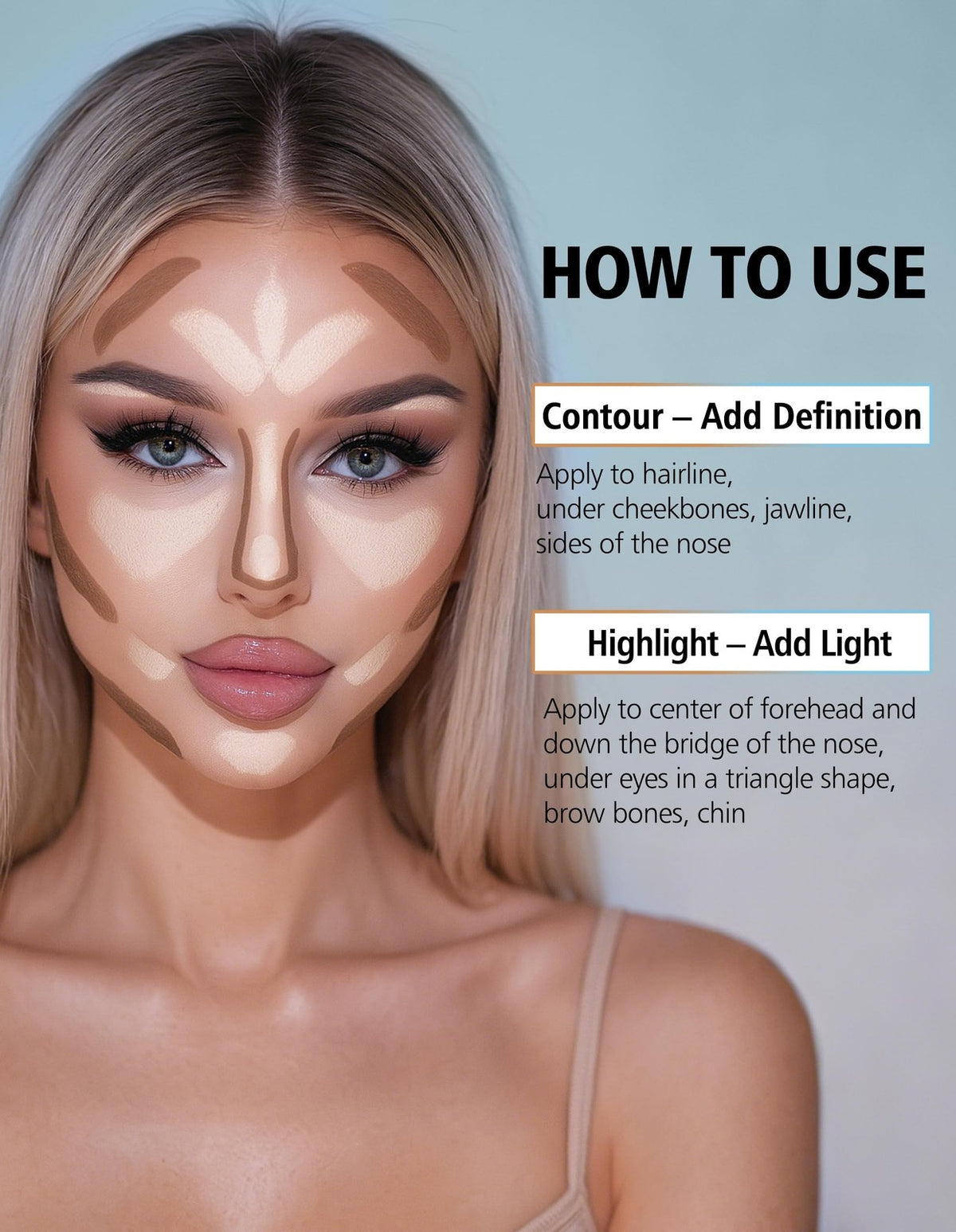 Dual-Ended Contour & Highlighter Stick for Face Sculpting - Cream Makeup
