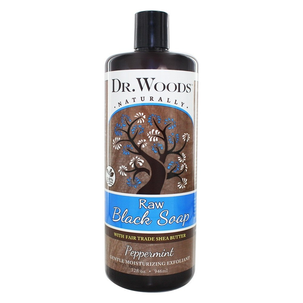 Dr. Woods Liquid Raw Black Soap with Fair Trade Shea Butter