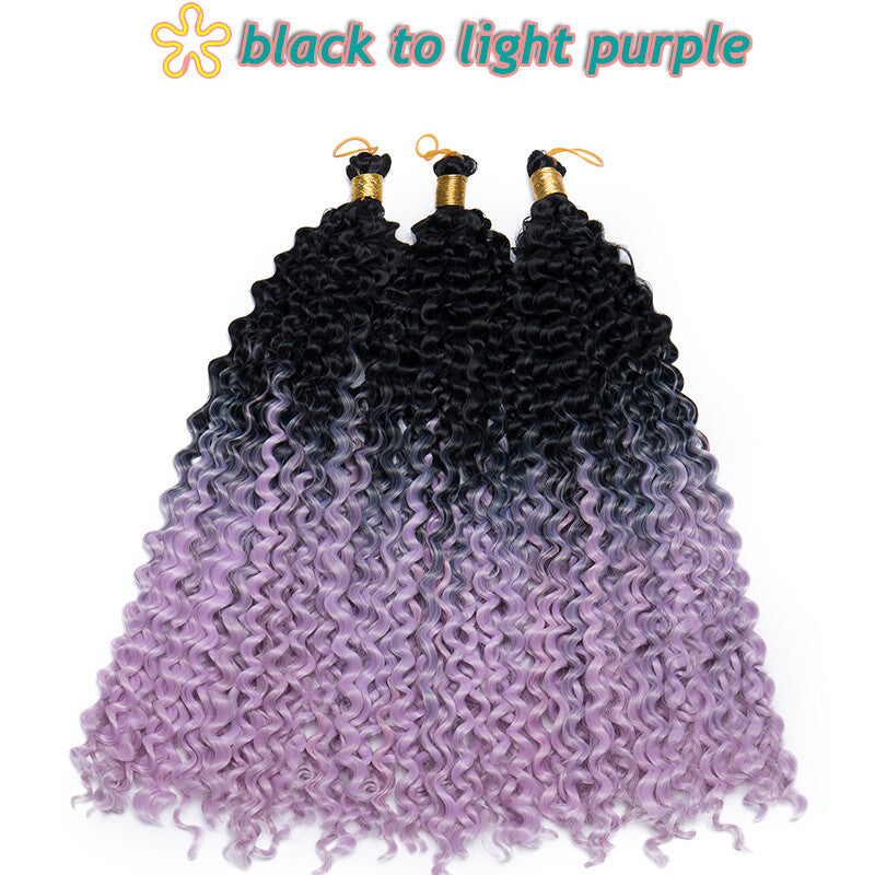 14-Inch Water Wave Crochet Hair Extensions - Afro Curly, Bouncy & Soft