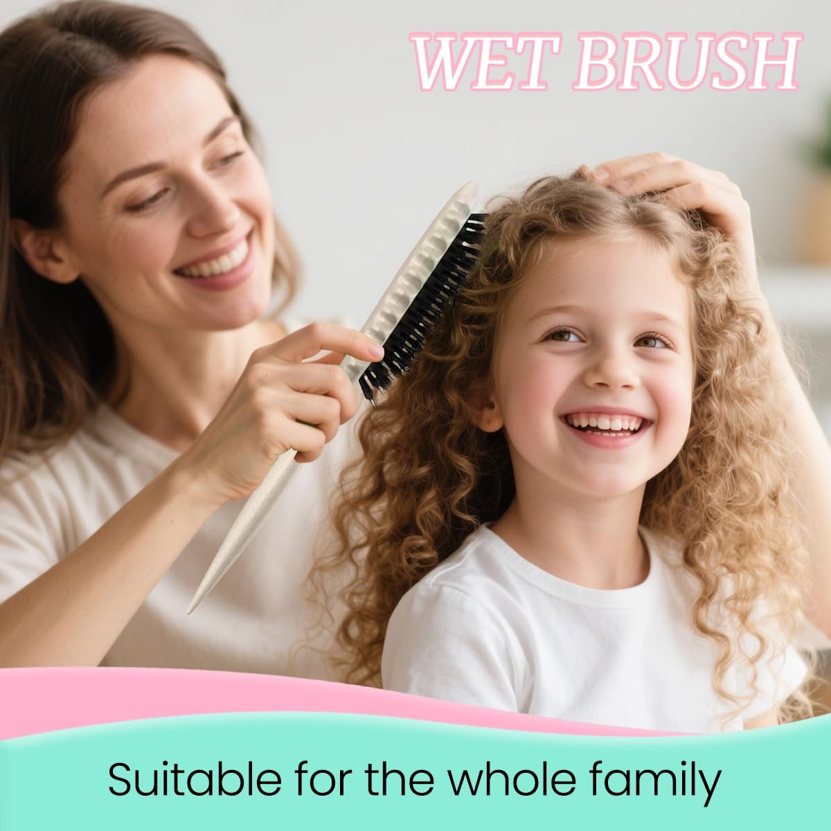 Curly Hair Brush with Boar Bristles for Defining & Detangling - Kazunark