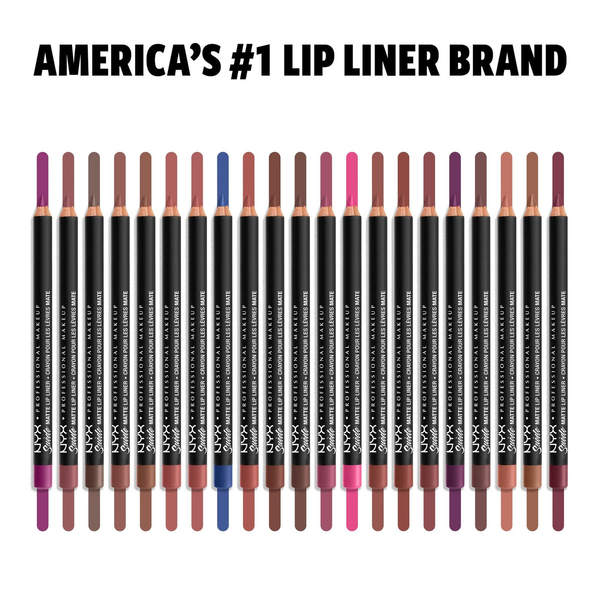 Set of 2 Matte Lip Liner Pencils - Pink Lust, Full Coverage, Velvety Finish