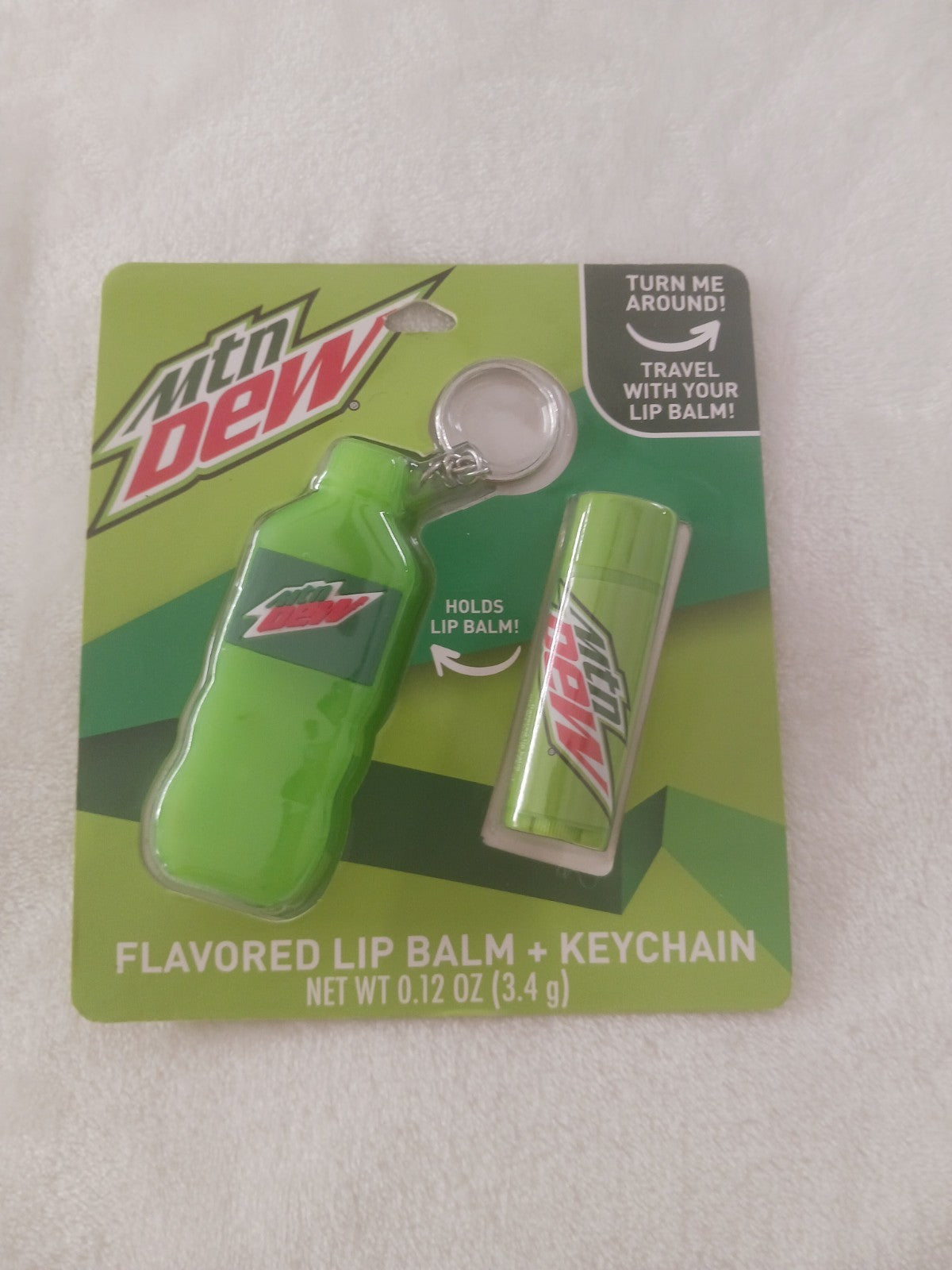 Mountain Dew Lip Balm & Keychain Holder Set - 0.12 oz / 3.4 g