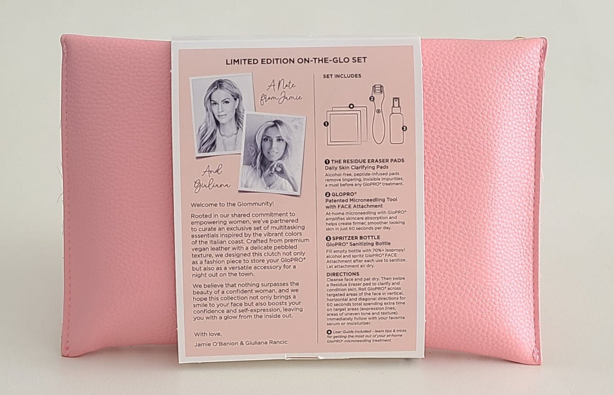 Microneedling Tool Set with Skincare Pads and Sanitizer - Pink Limited Edition
